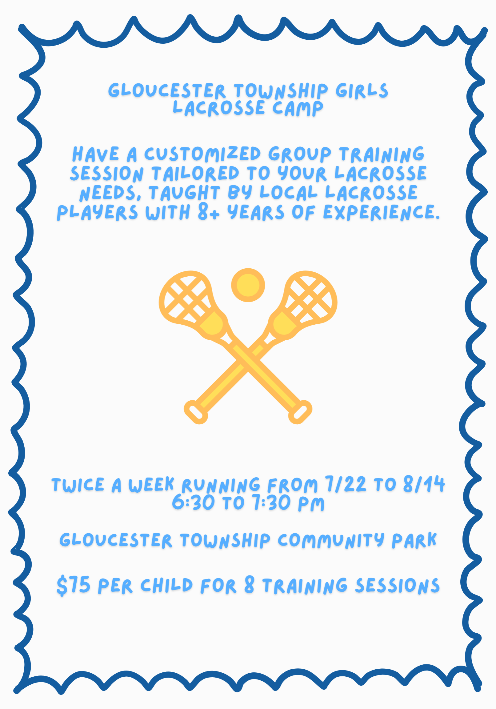 GT Lacrosse - Girls Summer Camp Girls Summer Camp Flyer